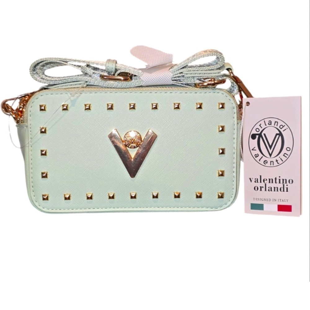 New! Valentino Orlandi Mint Green Camera Bag